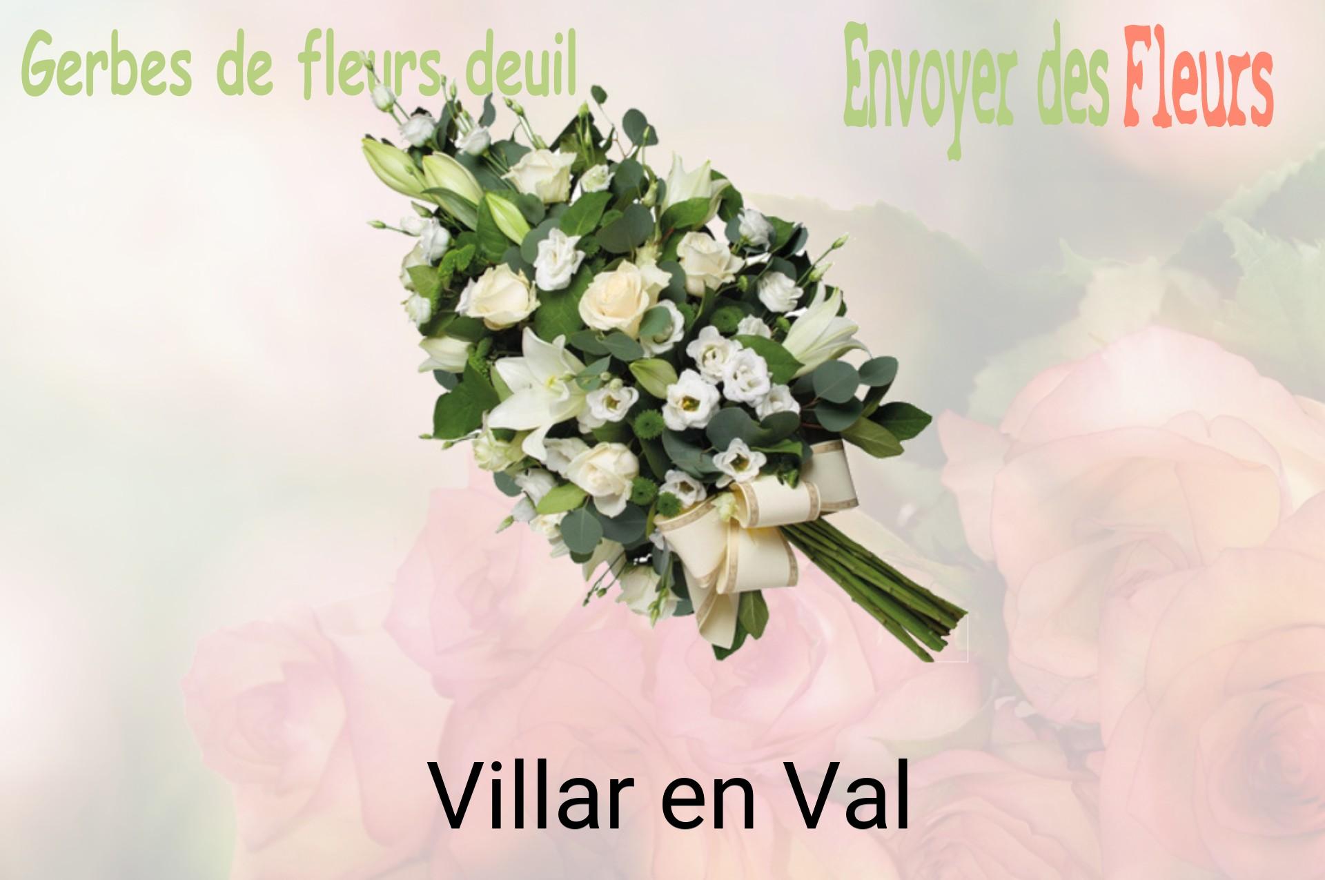 Gerbe de fleurs de deuil livrée à Villar-en-Val
